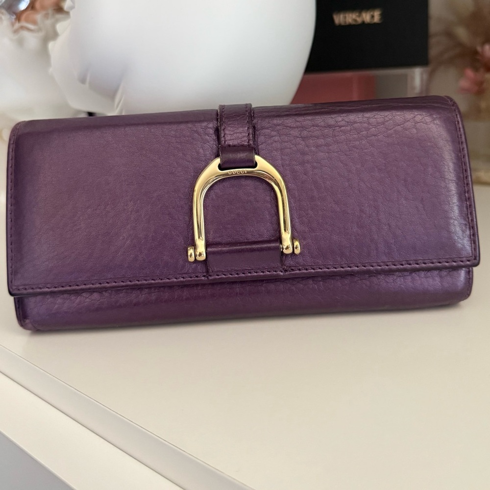 Gucci Abbey Continental leather wallet in nebula, purple - Picture 3 of 15